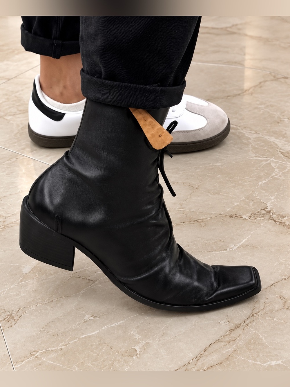 VINTAGE ITALIAN Lace-up Ankle Boots